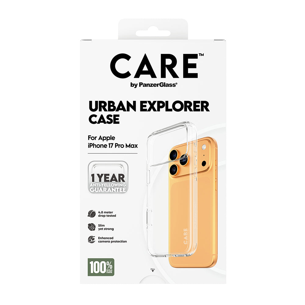 Husa de protectie PanzerGlass® CARE Flagship Urban Explorer compatibil cu iPhone 17 Pro, Transparent
