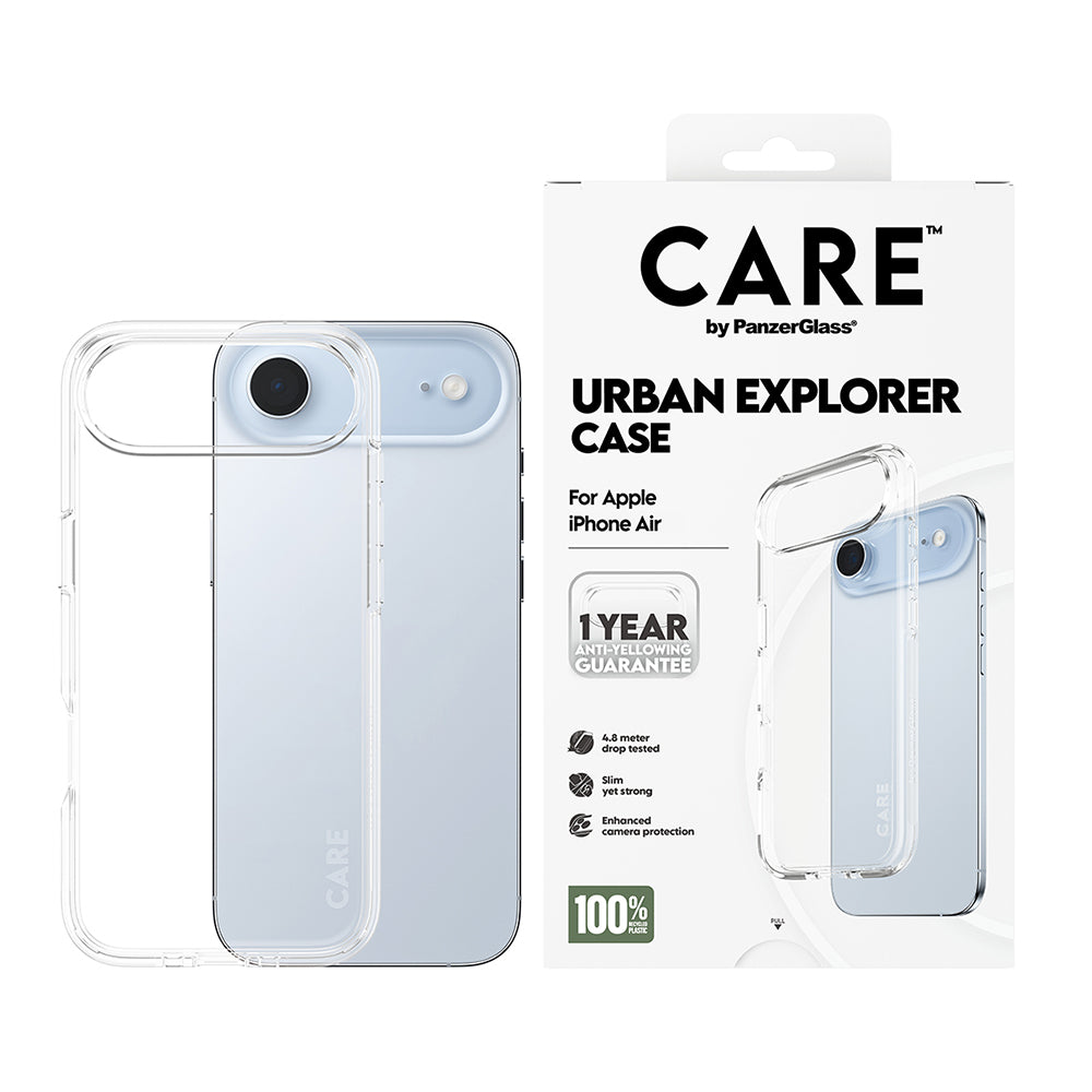 Husa de protectie PanzerGlass® CARE Flagship Urban Explorer compatibil cu iPhone 17 Air, Transparent