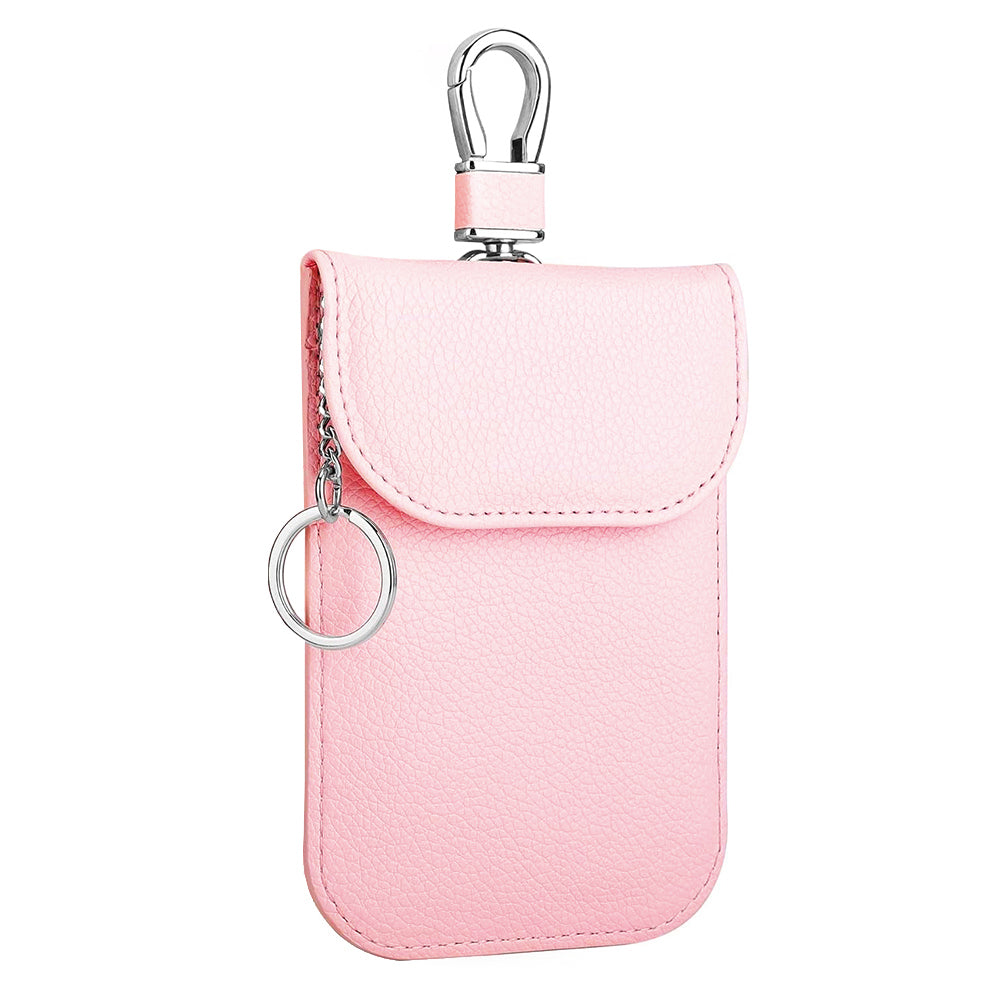 Husa de protectie Techsuit RFID Anti-Theft (AF2) compatibil cu for Cards & Keys, PU Leather, EMF Blocker, Roz