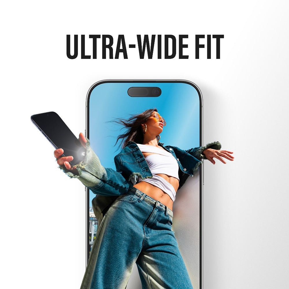 Folie de protectie PanzerGlass® Ultra-Wide Fit Stealth w. FASTFIT IN-A-BOX compatibil cu iPhone 17 Pro, Negru