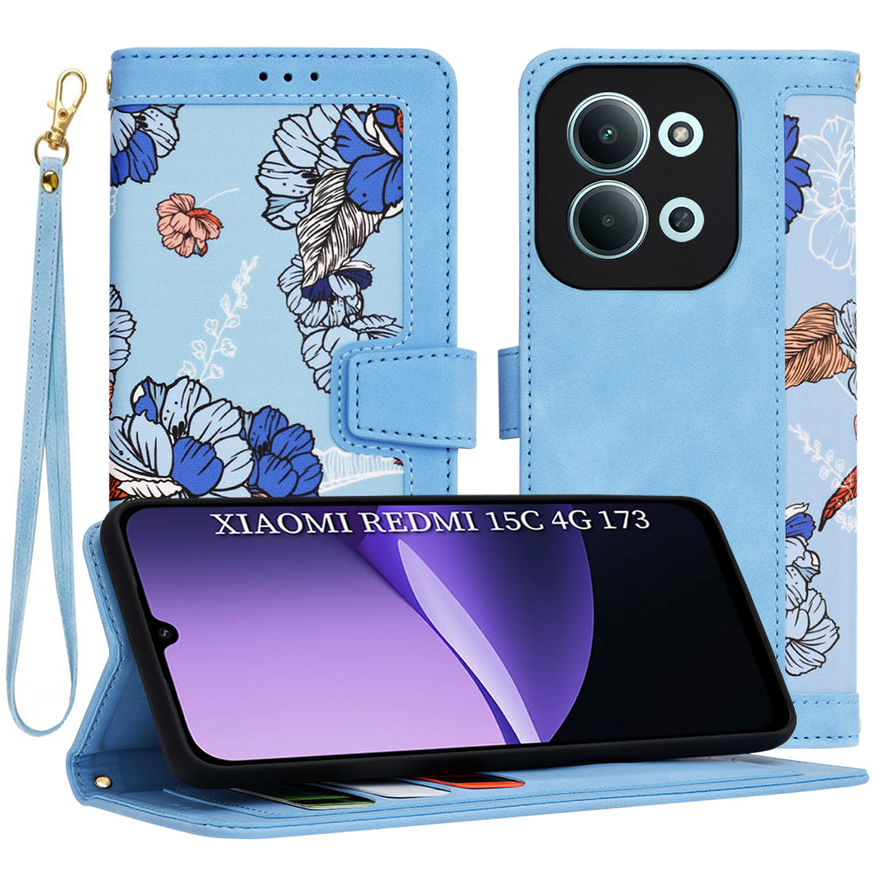 Husa de protectie Techsuit FlipCraft compatibil cu Xiaomi Redmi 15C 4G / Redmi 15C 5G, Vibrant Blue