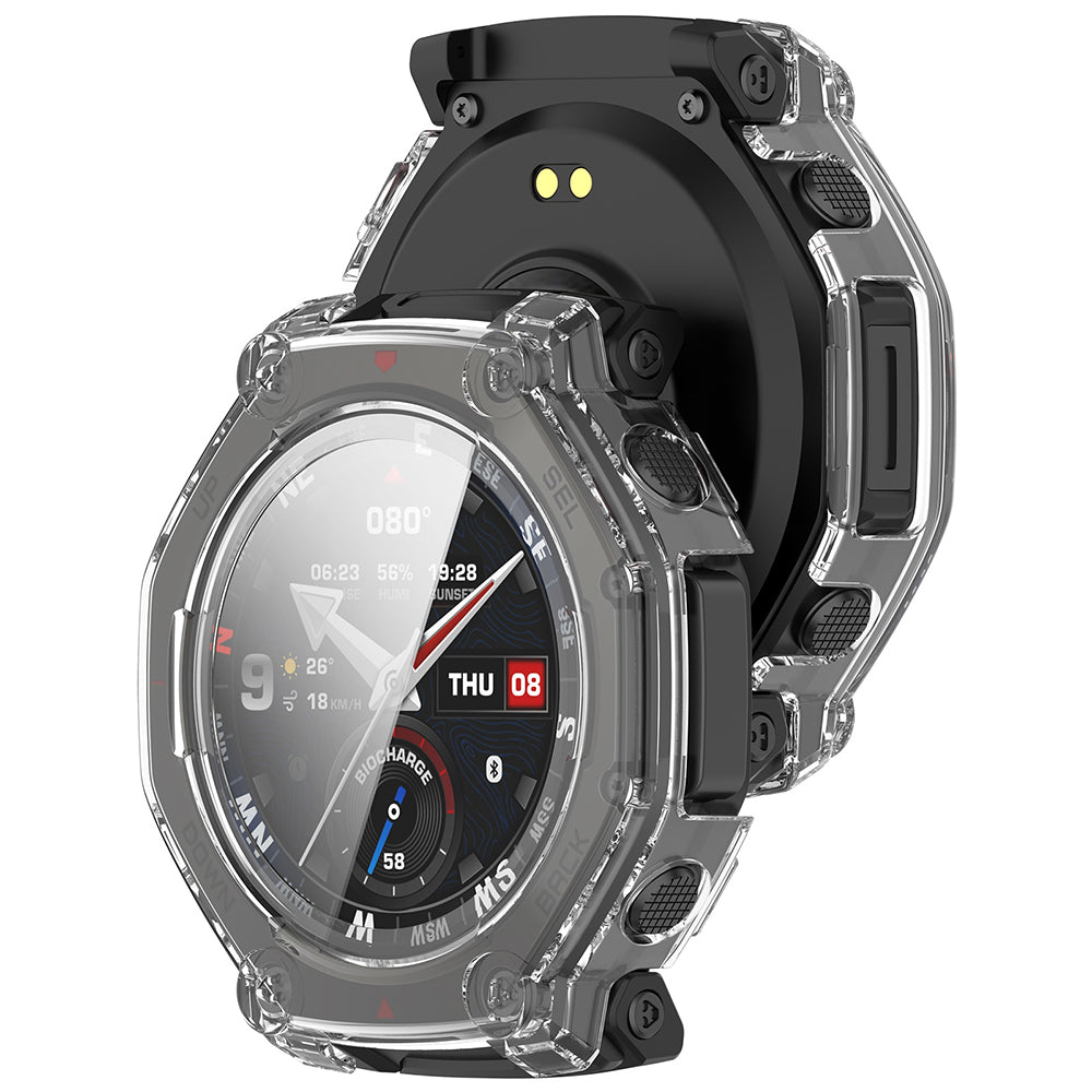 Folie de protectie smartwatch Techsuit Defense360 Pro + Screen Protector compatibil cu Amazfit T-Rex 3 Pro 48mm, Transparent
