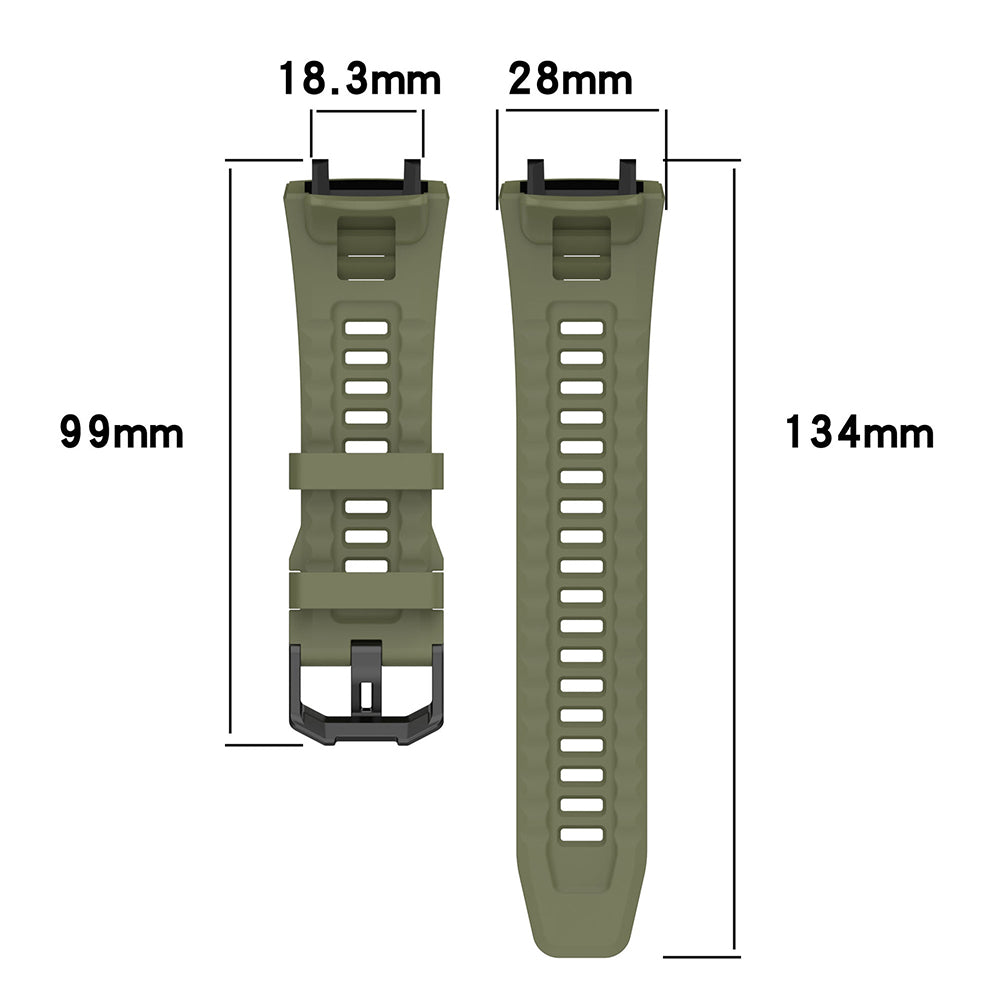 Curea smartwatch Techsuit Watchband (W067) compatibil cu Amazfit T-Rex 3, Verde