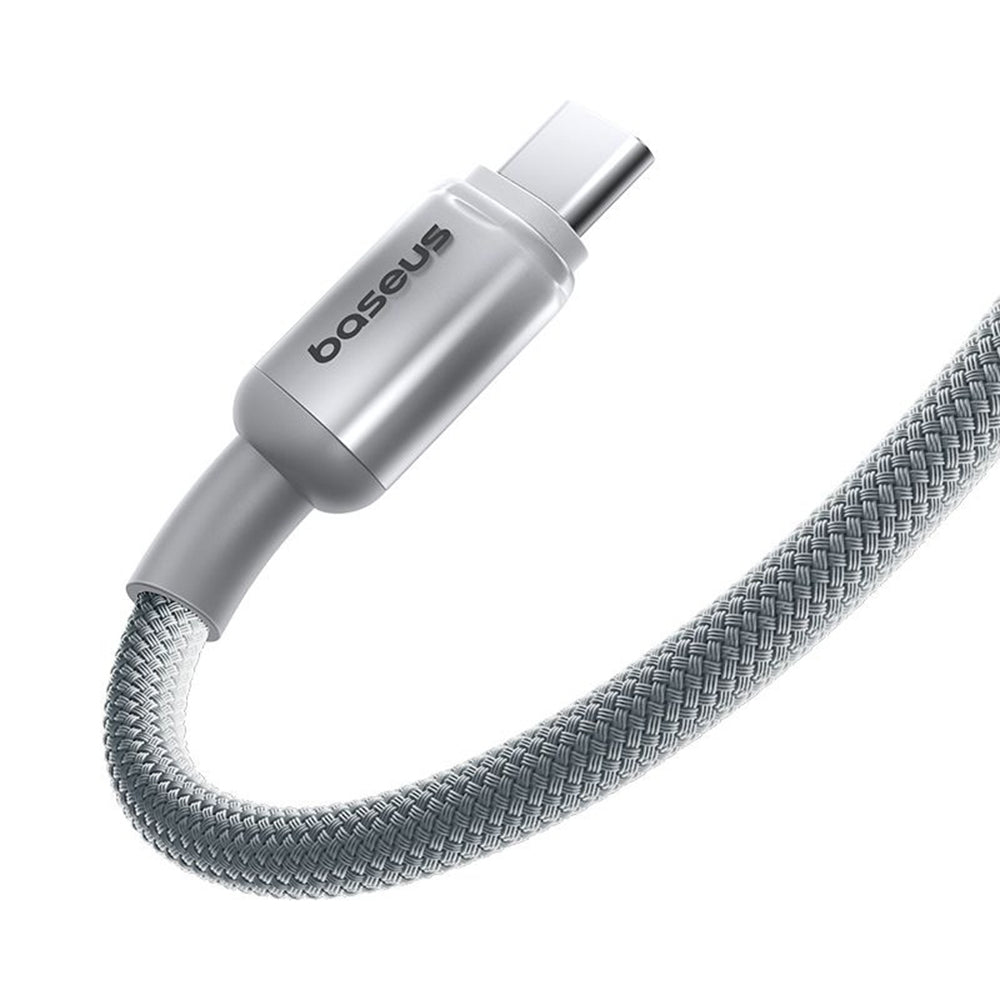 Cablu Baseus Discolor (E0420703), USB-C to USB-C, 100W, 2m, Argintiu