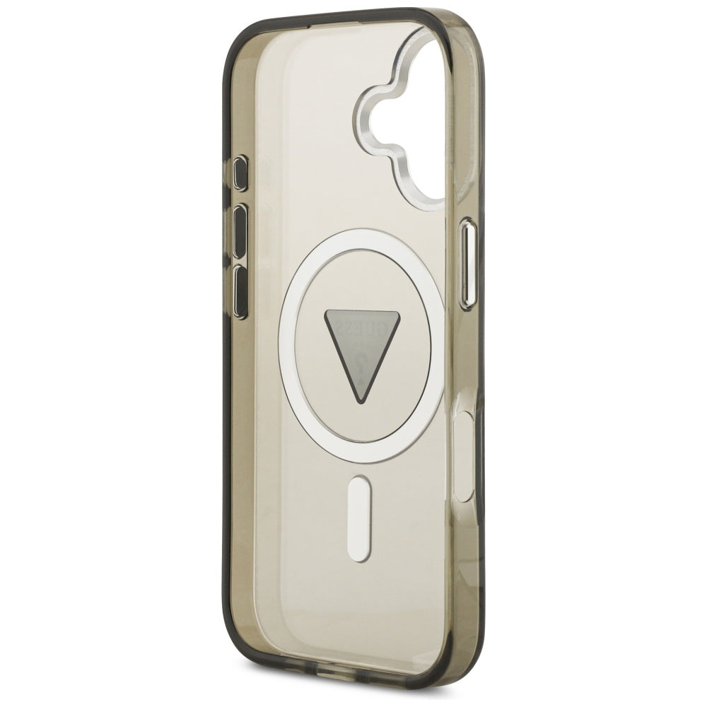 Husa de protectie Guess IML Gradient Triangle Logo MagSafe (GUHMP17SHGTMLCGA) compatibil cu iPhone 17, Kaki