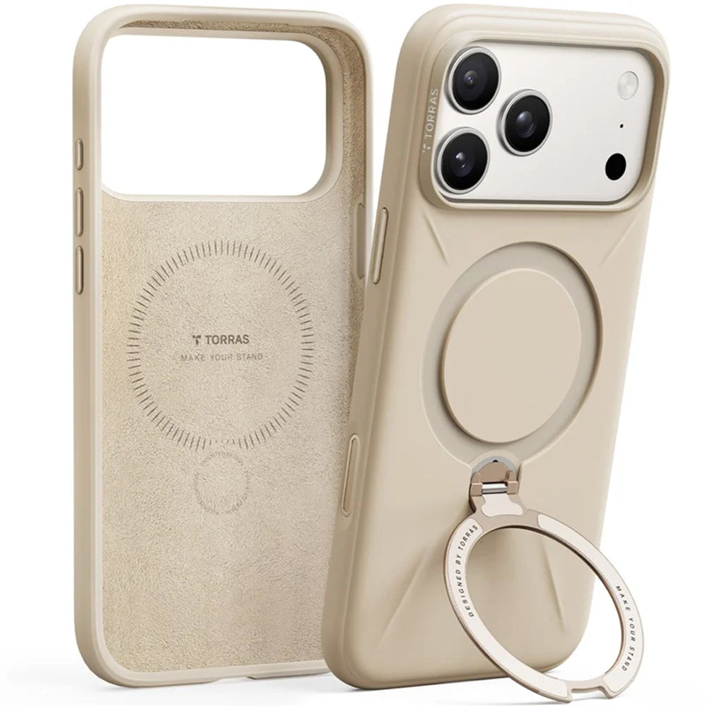 Husa de protectie Torras QPRO Silicone Series compatibil cu iPhone 17 Pro, Dessert Gold