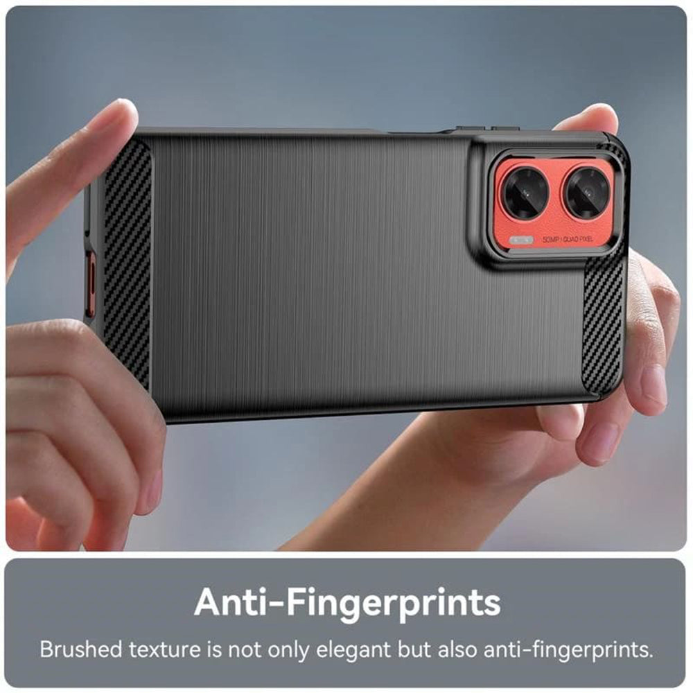 Husa de protectie Techsuit Carbon Silicone compatibil cu Motorola Moto G06 / Moto G06 Power, Negru