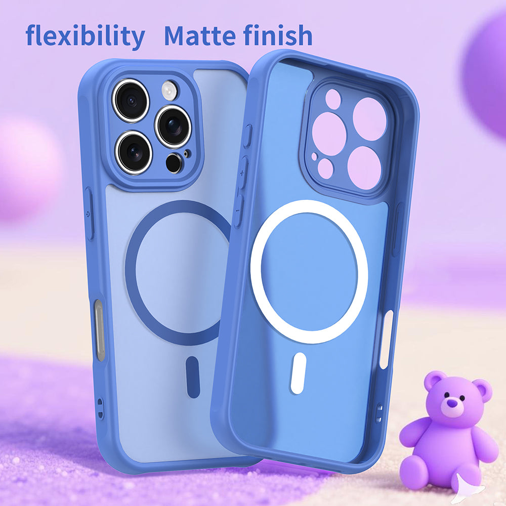 Husa de protectie Techsuit HaloFrost II MagSafe compatibil cu iPhone 16 Pro, Albastru Cer