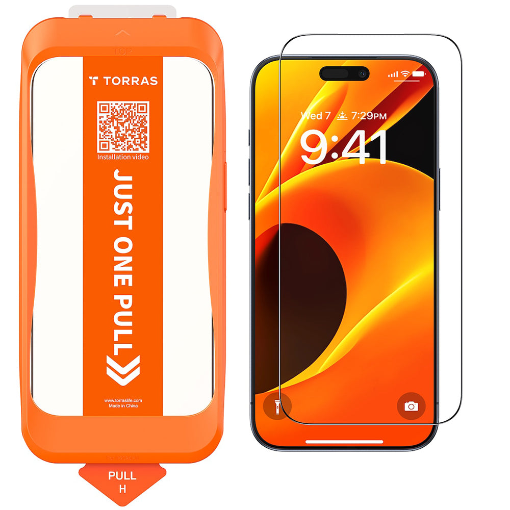 Folie de protectie Torras GlassGo Install Master compatibil cu iPhone 17 Pro, Negru