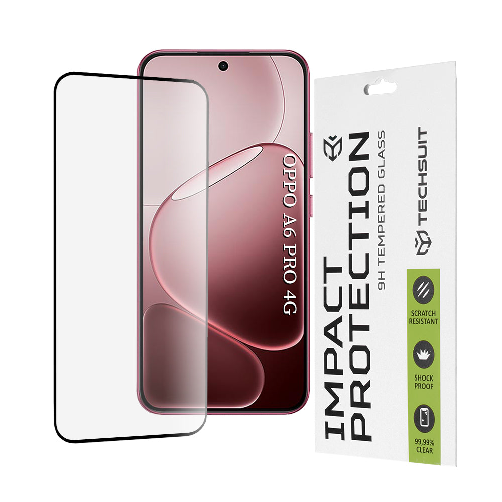 Folie de protectie Techsuit 111D Full Cover / Full Glue Glass compatibil cu Oppo A6 Pro 4G / A6 Pro 5G, Negru