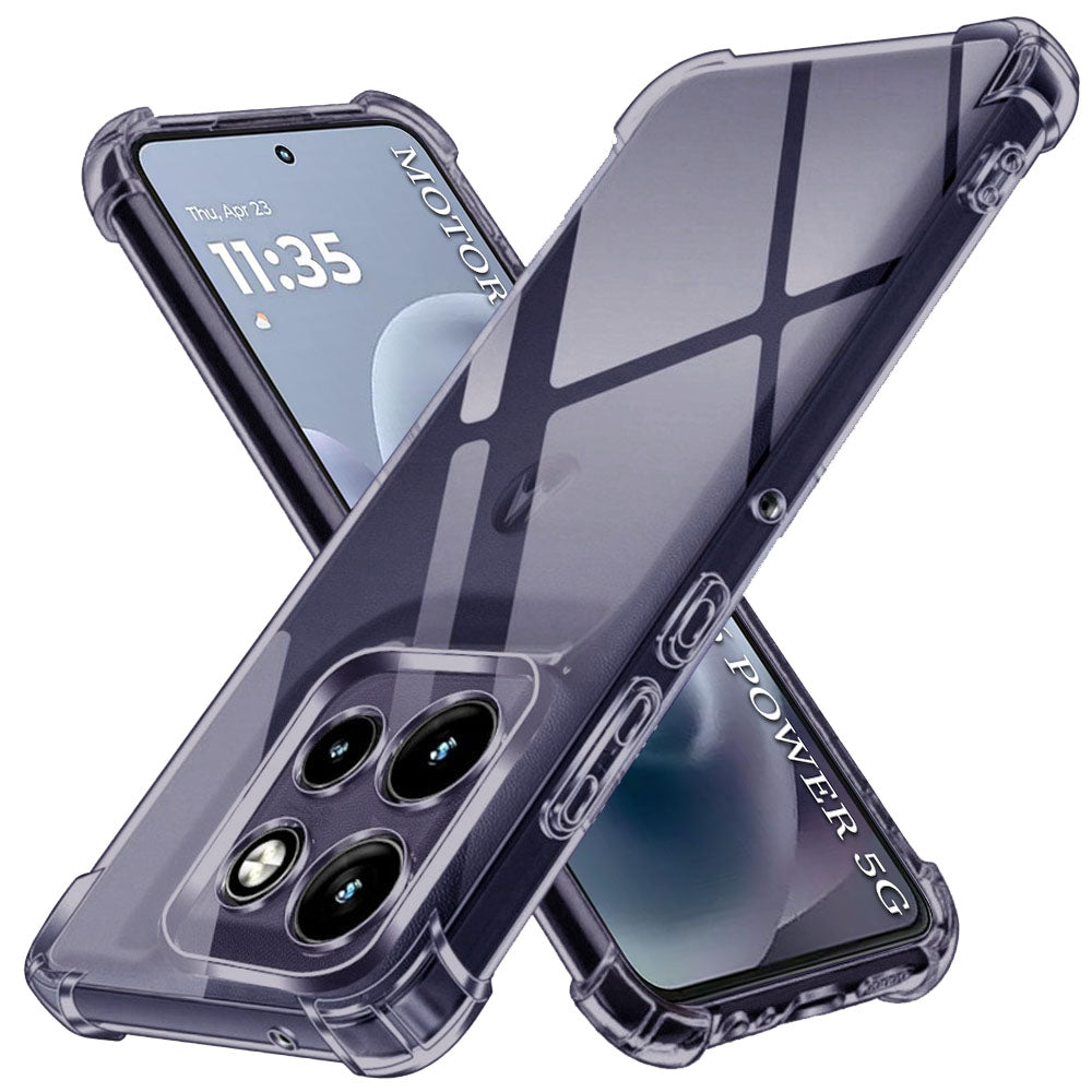 Husa de protectie Techsuit Shockproof Clear Silicone compatibil cu Motorola Moto G86 Power, Negru Fumuriu