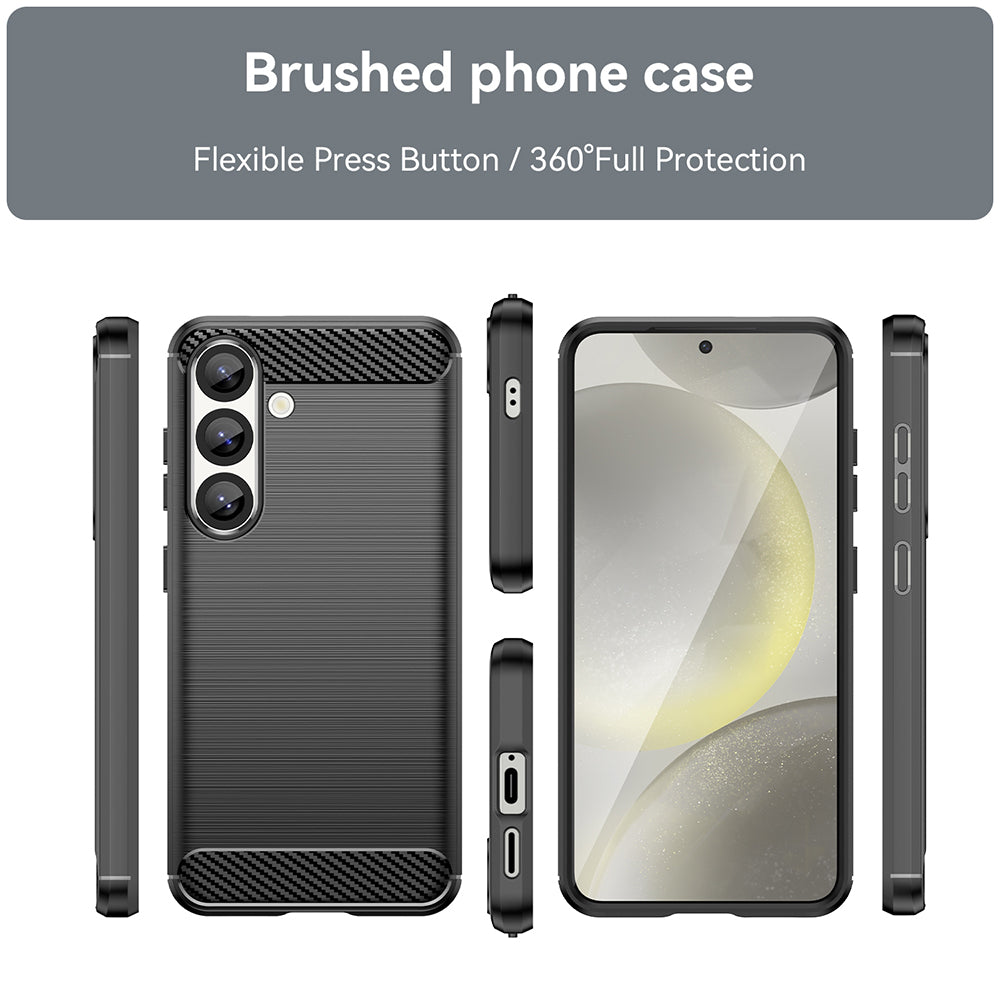 Husa de protectie Techsuit Carbon Silicone compatibil cu Samsung Galaxy S26, Negru