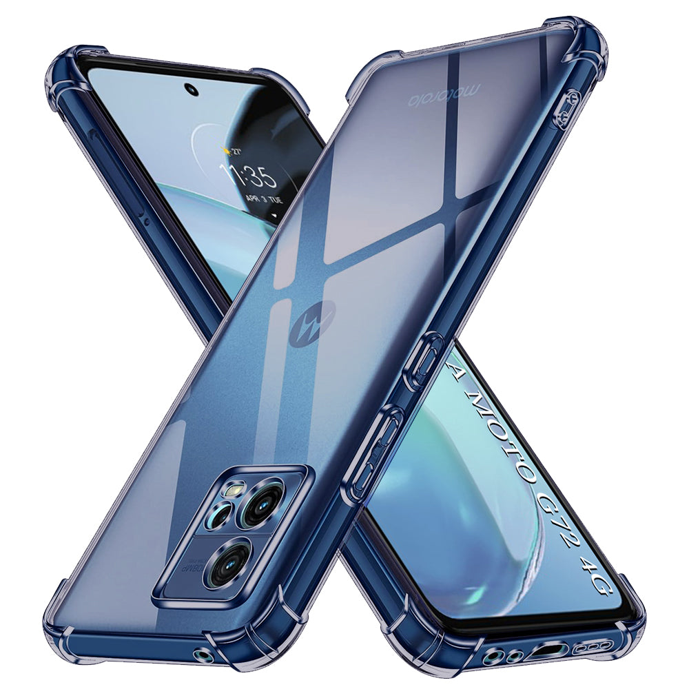 Husa de protectie Techsuit Shockproof Clear Silicone compatibil cu Motorola Moto G72, Negru Fumuriu