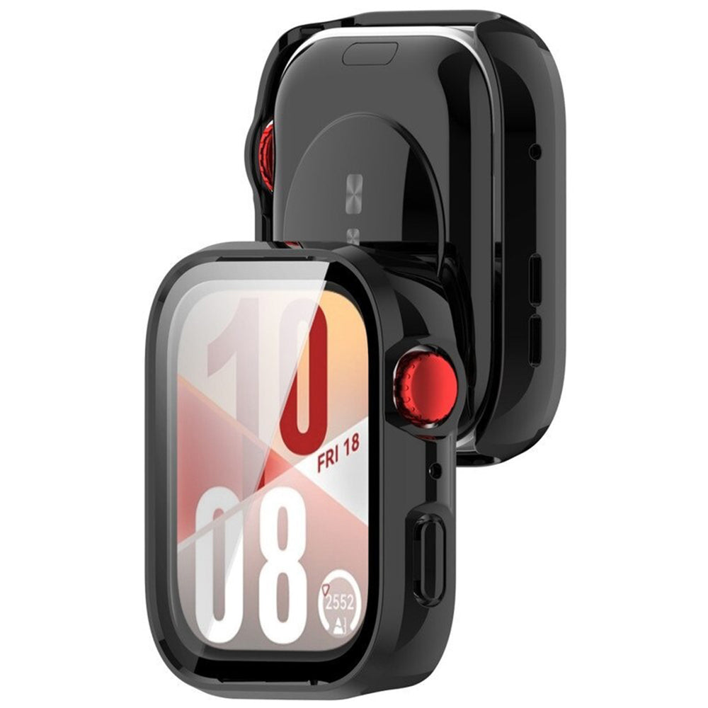 Folie de protectie smartwatch Techsuit Defense360 Pro + Screen Protector compatibil cu Huawei Watch Fit 4, Negru