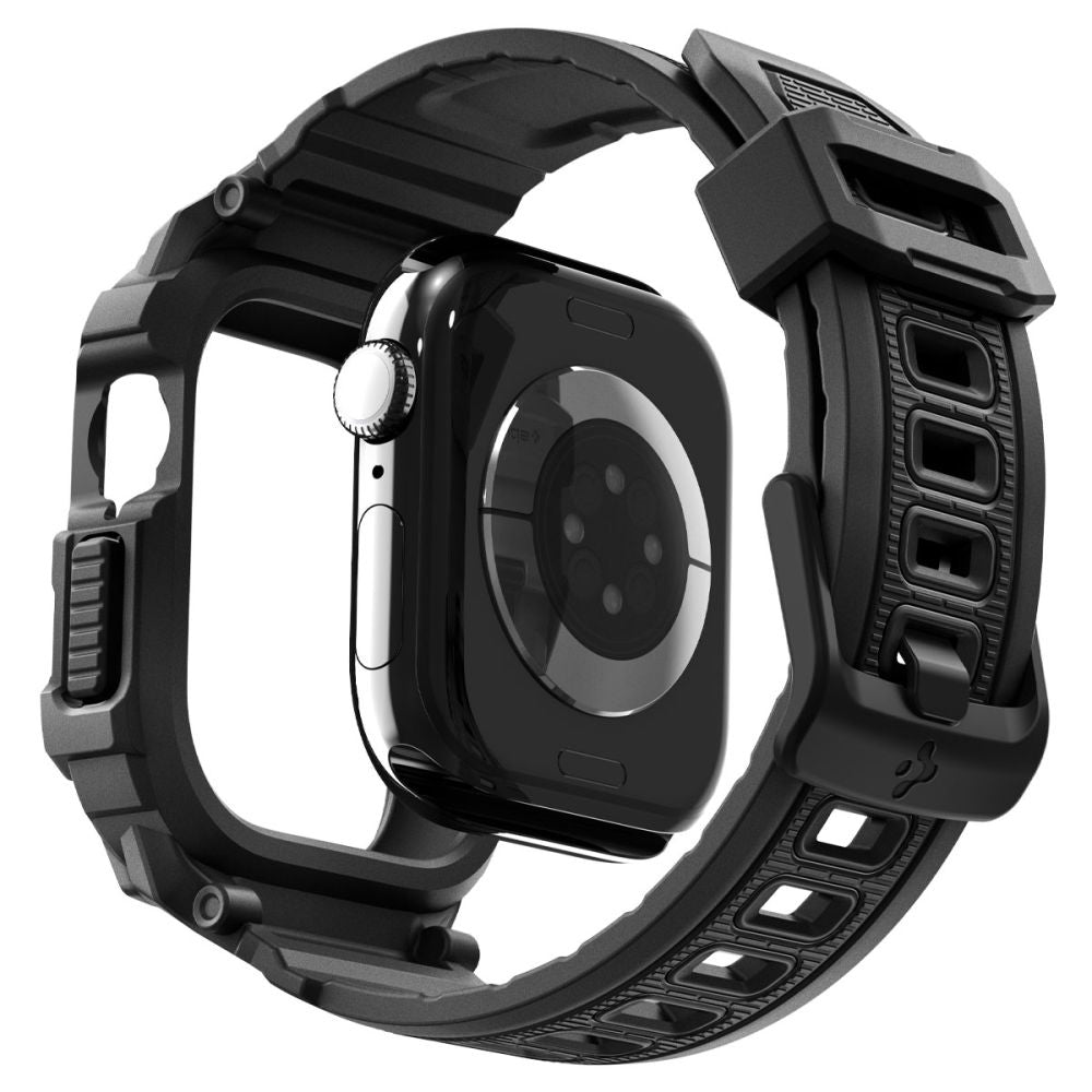 Accesoriu smartwatch Spigen Rugged Armor Pro V2 (ACS10494) compatibil cu Apple Watch 10 42mm / Watch 11 42mm, Negru Mat
