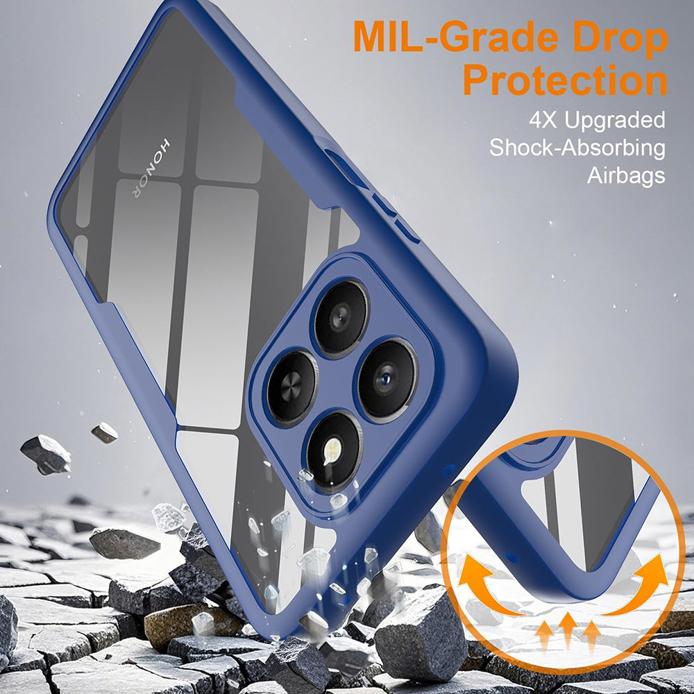 Folie de protectie Techsuit ColorVerse 360 Series + compatibil cu Honor 400 Smart 5G / 400 Smart 4G / X7d 4G, Albastru