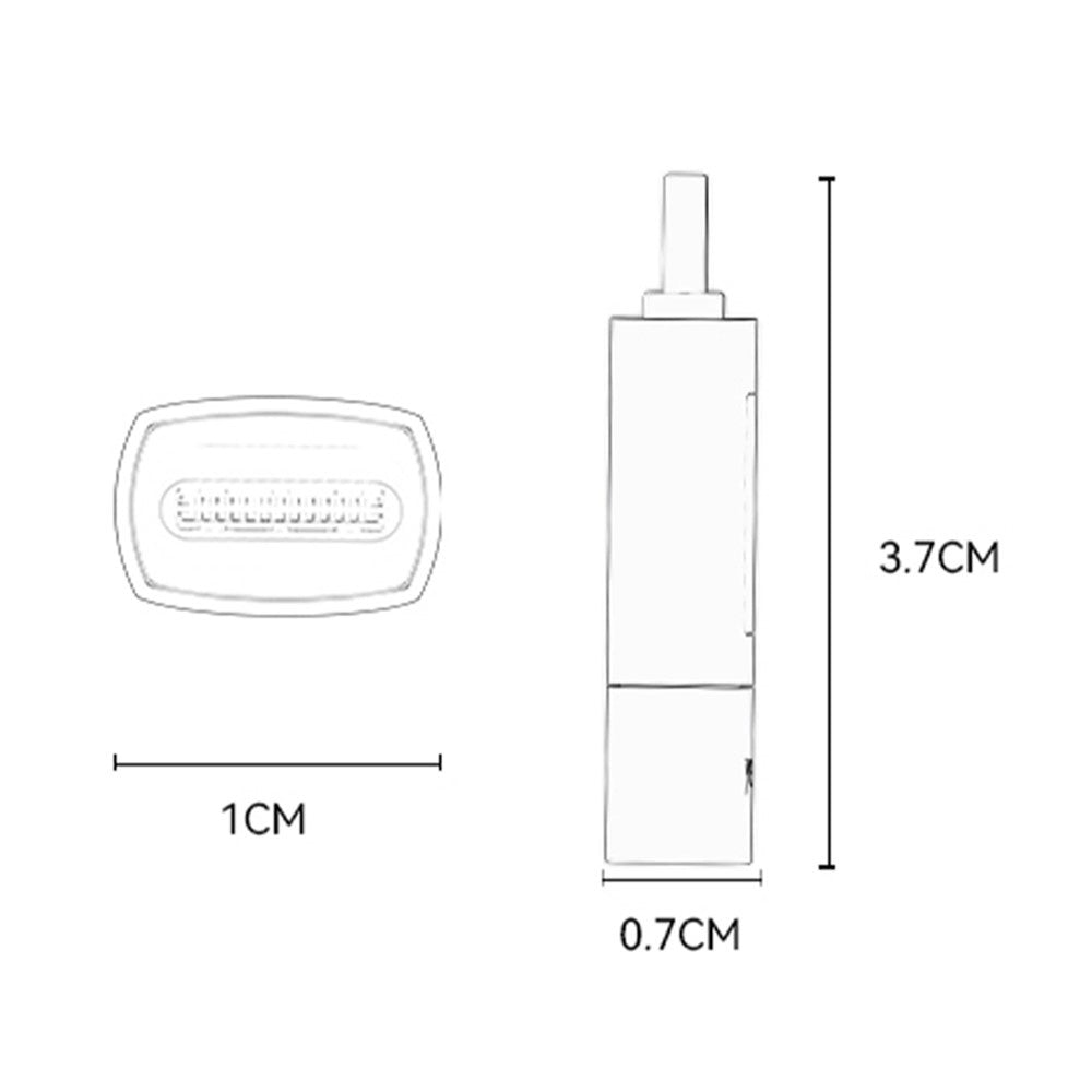 Adaptor Yesido OTG Adapter (GS24), Type-C to Type-C, Power Real-time Display, 100W, 5A, Plug&Play, Gri