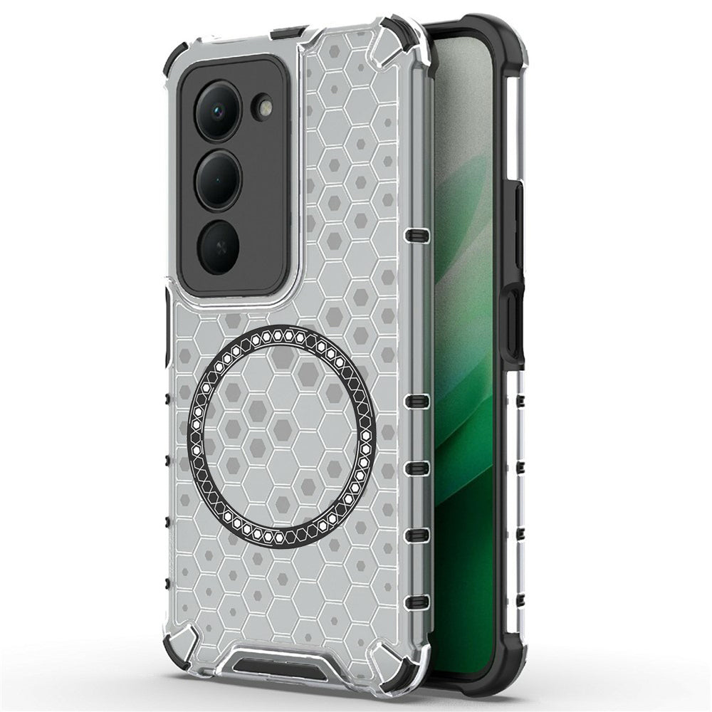 Husa de protectie Techsuit HoneyComb Shield MagSafe compatibil cu Xiaomi Redmi 15 4G / Redmi 15 5G, Alb