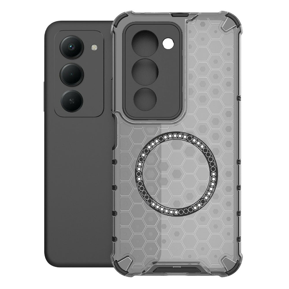 Husa de protectie Techsuit HoneyComb Shield MagSafe compatibil cu Xiaomi Redmi 15 4G / Redmi 15 5G, Negru