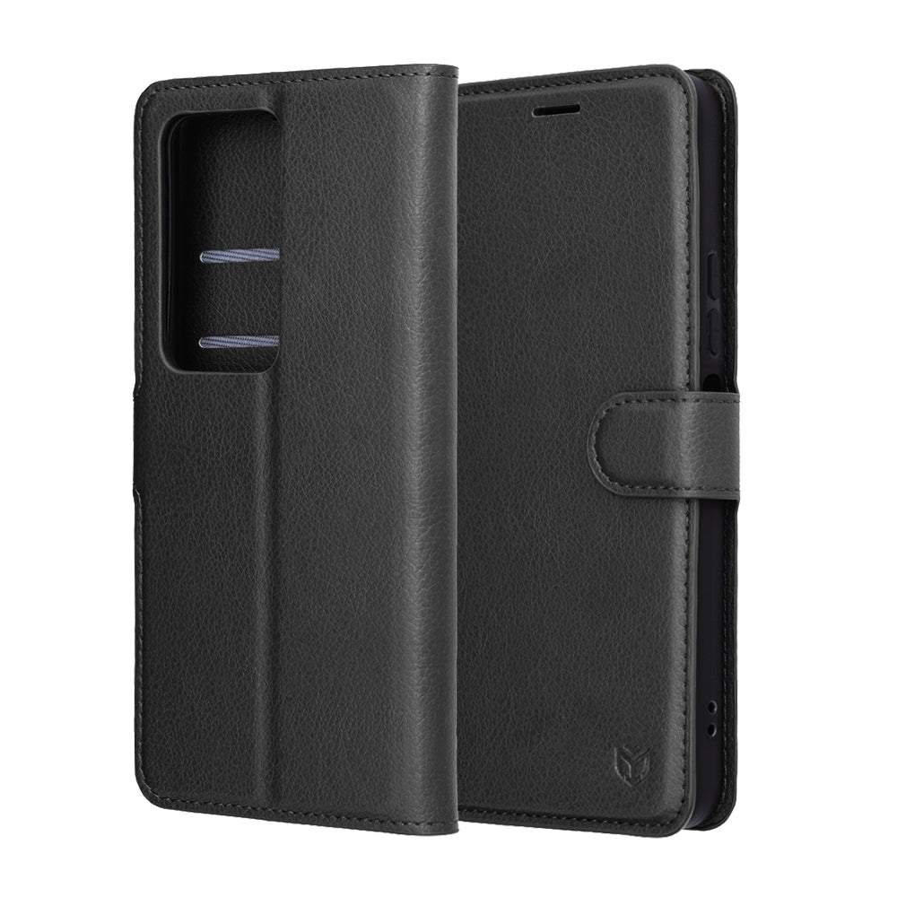 Husa de protectie Techsuit Leather Folio compatibil cu Xiaomi Redmi 15 4G / Redmi 15 5G, Negru