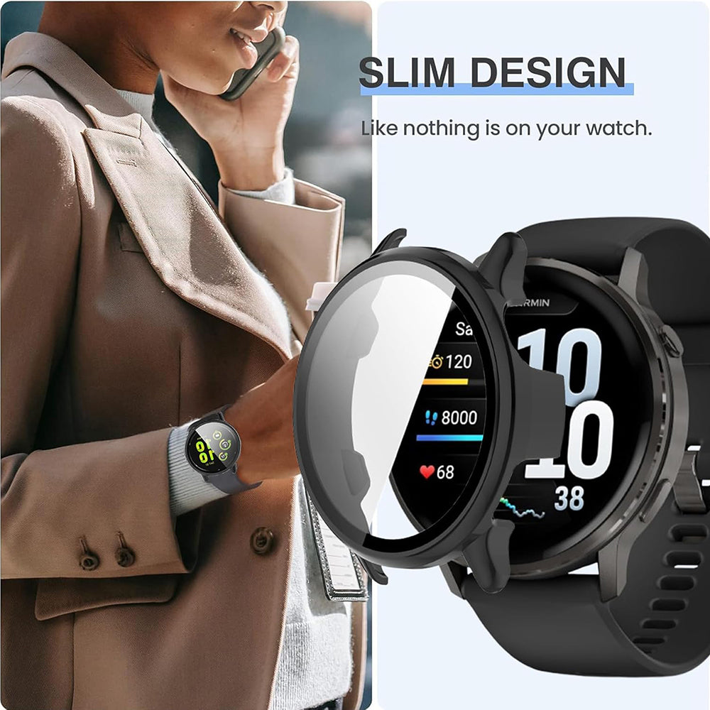 Folie de protectie smartwatch Techsuit Defense360 Pro + Screen Protector compatibil cu Garmin Venu 4 41mm, Deep Teal