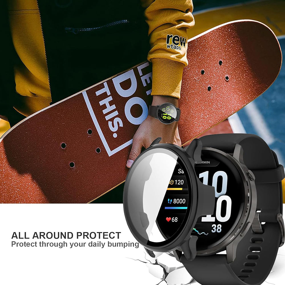 Folie de protectie smartwatch Techsuit Defense360 Pro + Screen Protector compatibil cu Garmin Venu 4 41mm, Deep Teal