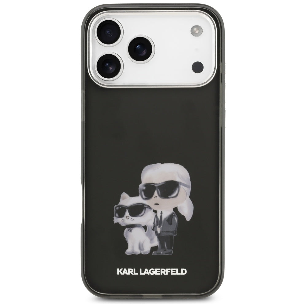 Husa de protectie Karl Lagerfeld IML Aquarelle MagSafe (KLHMP17LHMKCAQOK) compatibil cu iPhone 17 Pro, Karl & Choupette