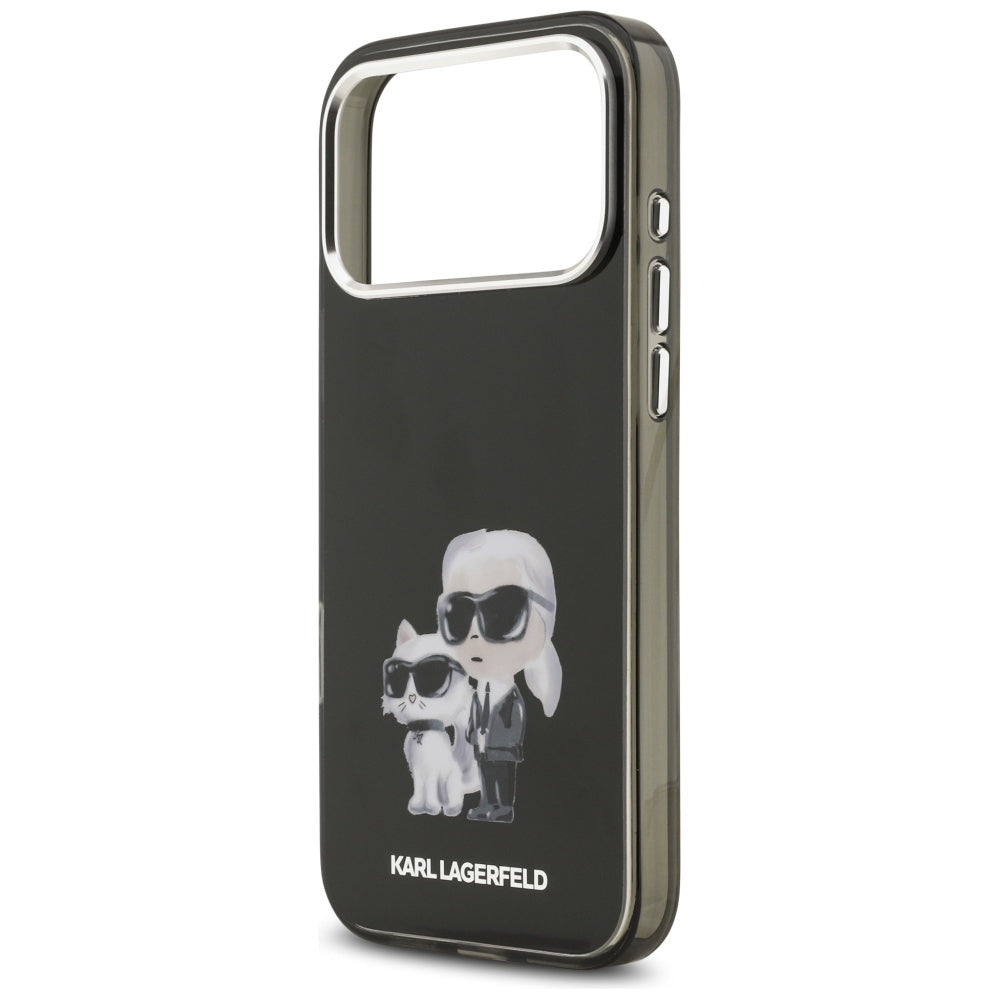 Husa de protectie Karl Lagerfeld IML Aquarelle MagSafe (KLHMP17LHMKCAQOK) compatibil cu iPhone 17 Pro, Karl & Choupette