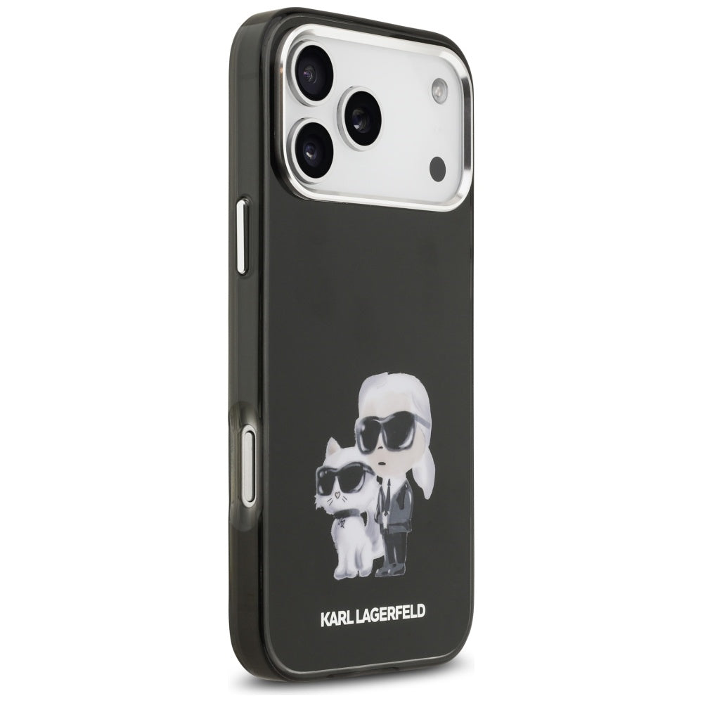 Husa de protectie Karl Lagerfeld IML Aquarelle MagSafe (KLHMP17LHMKCAQOK) compatibil cu iPhone 17 Pro, Karl & Choupette