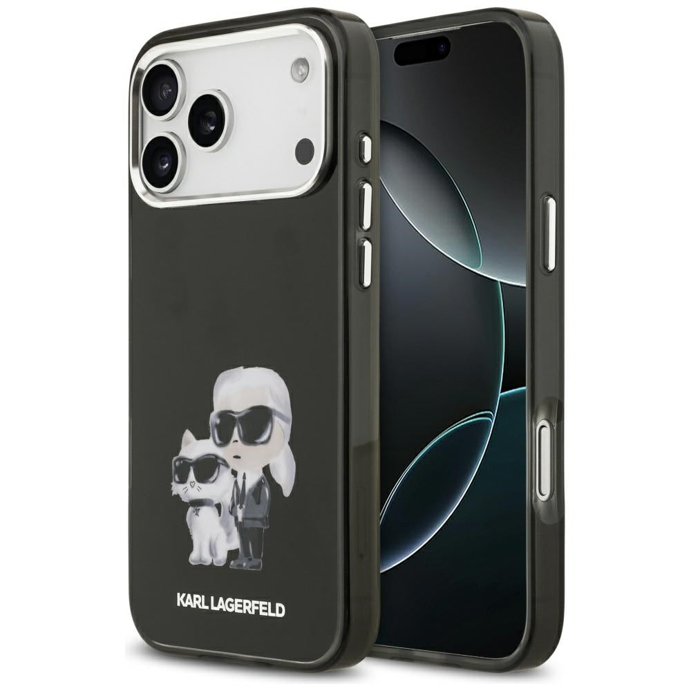 Husa de protectie Karl Lagerfeld IML Aquarelle MagSafe (KLHMP17LHMKCAQOK) compatibil cu iPhone 17 Pro, Karl & Choupette