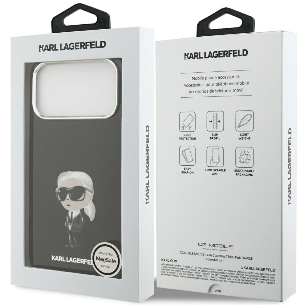 Husa de protectie Karl Lagerfeld IML Aquarelle MagSafe (KLHMP17XHMKIAQOK) compatibil cu iPhone 17 Pro Max, Karl Ikonik