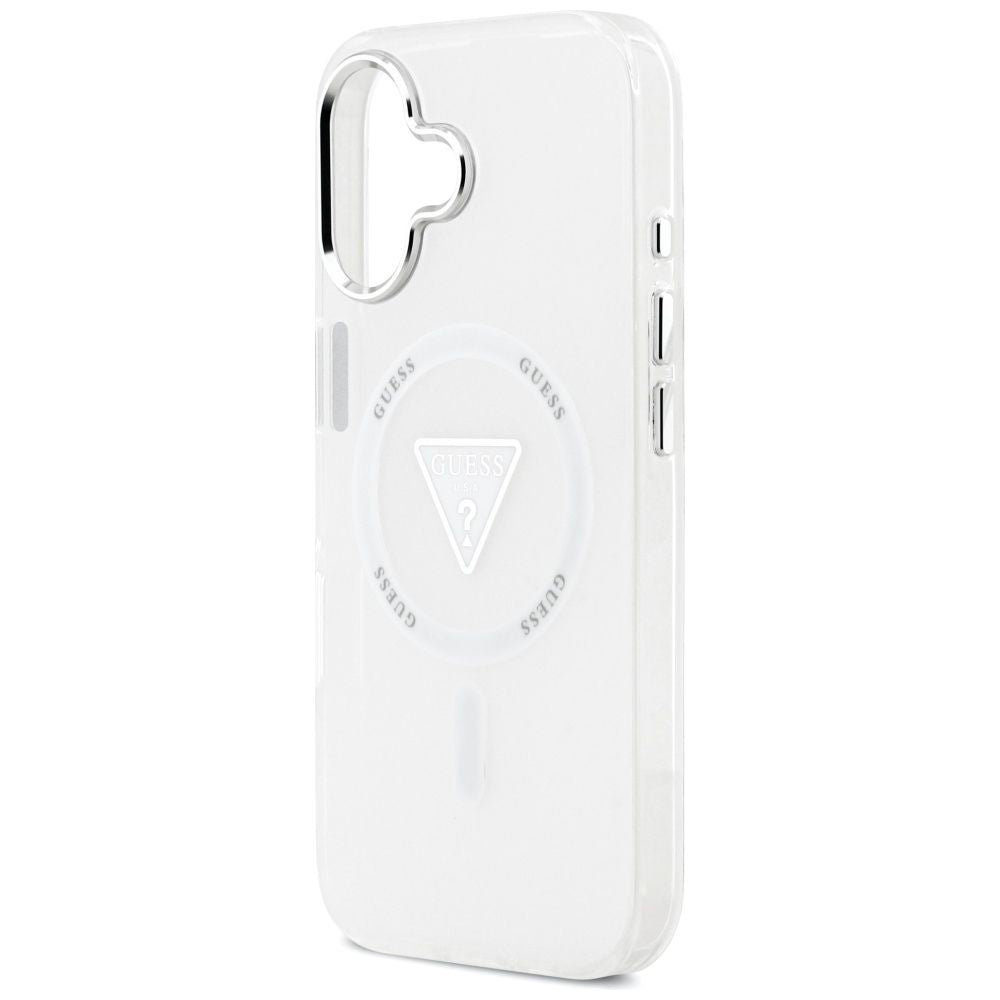 Husa de protectie Guess IML Gradient Triangle Logo MagSafe (GUHMP17SHGTMLCGT) compatibil cu iPhone 17, Transparent