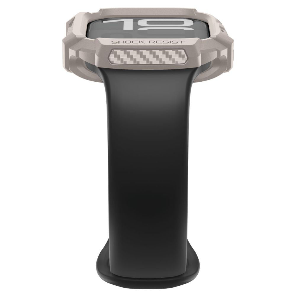 Accesoriu smartwatch Spigen Rugged Armor V2 (ACS10493) compatibil cu Apple Watch 10 42mm / Watch 11 42mm, Dune Beige