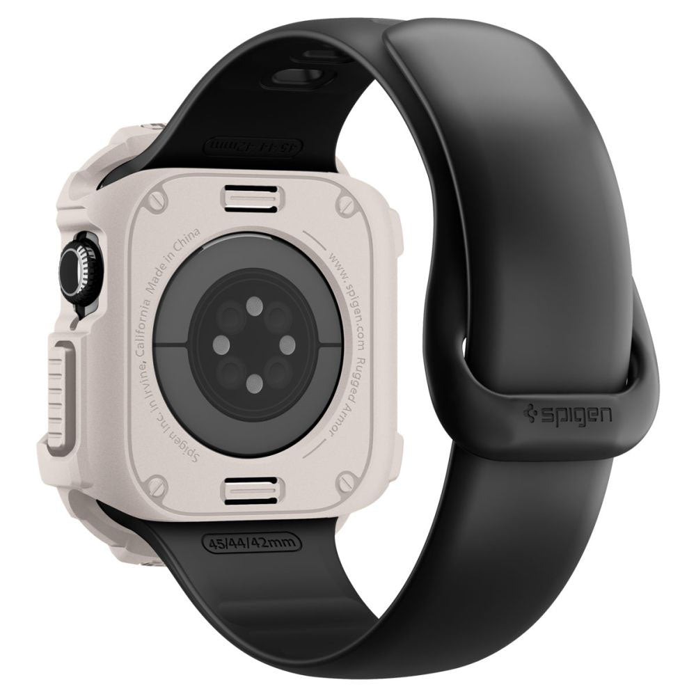 Accesoriu smartwatch Spigen Rugged Armor V2 (ACS10493) compatibil cu Apple Watch 10 42mm / Watch 11 42mm, Dune Beige