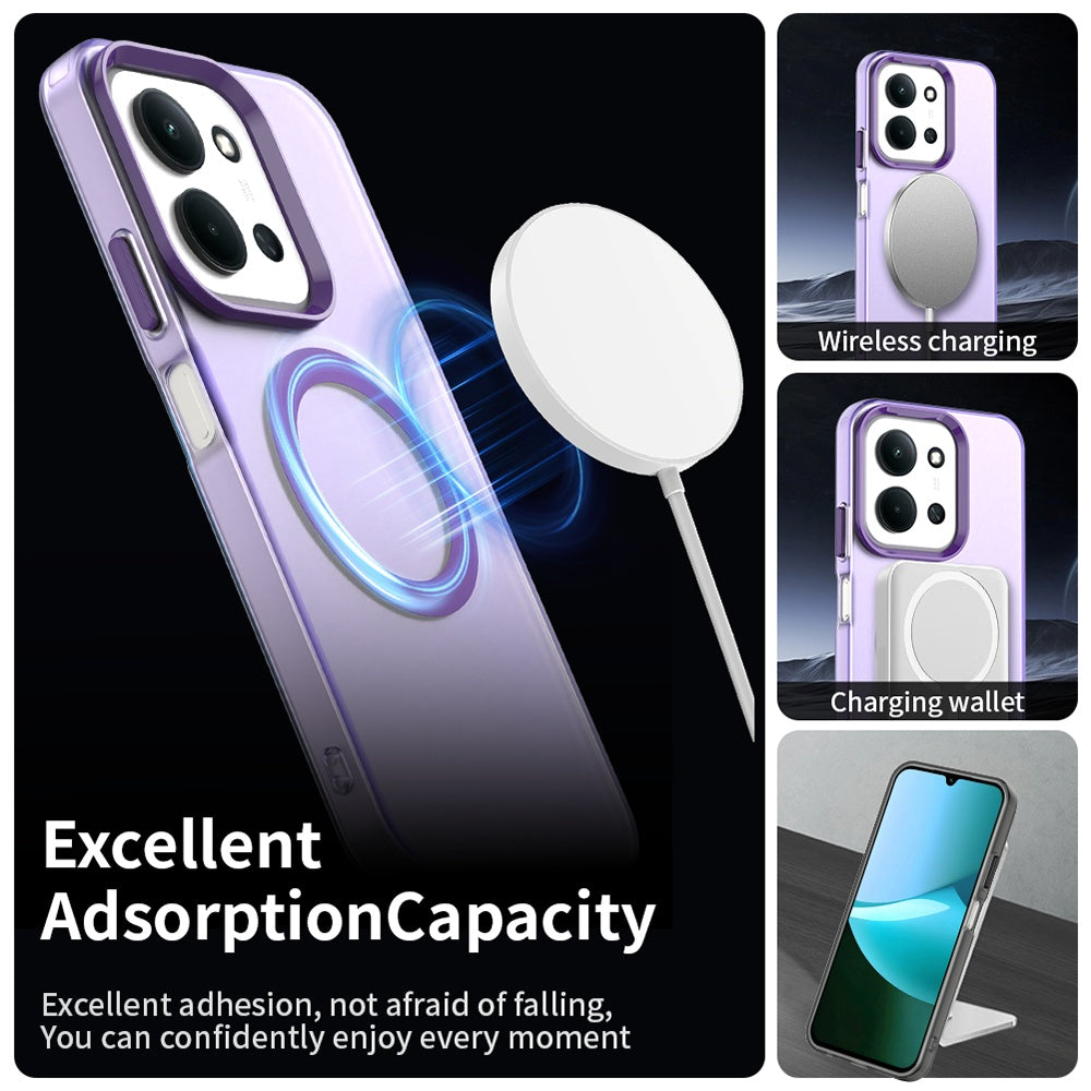 Husa de protectie Techsuit CandyCase MagSafe compatibil cu Xiaomi Redmi 15C 4G / Redmi 15C 5G / Poco C85 4G, Mov