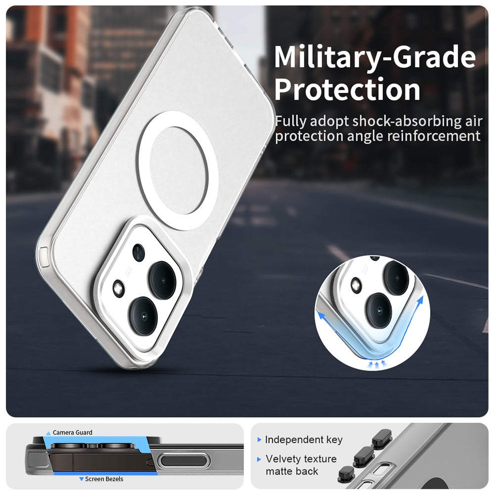 Husa de protectie Techsuit CandyCase MagSafe compatibil cu Xiaomi Redmi 15C 4G / Redmi 15C 5G / Poco C85 4G, Alb