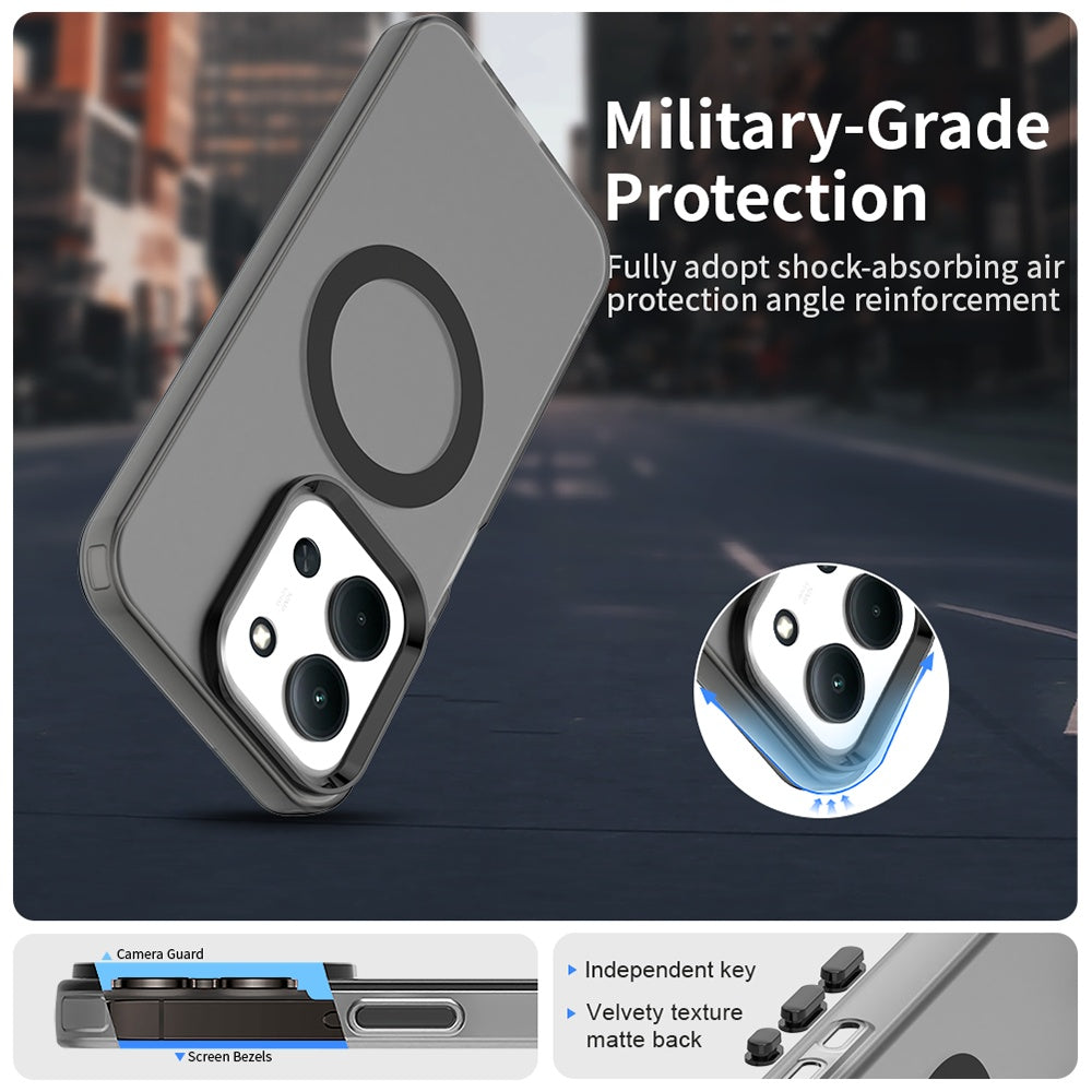 Husa de protectie Techsuit CandyCase MagSafe compatibil cu Xiaomi Redmi 15C 4G / Redmi 15C 5G / Poco C85 4G, Negru