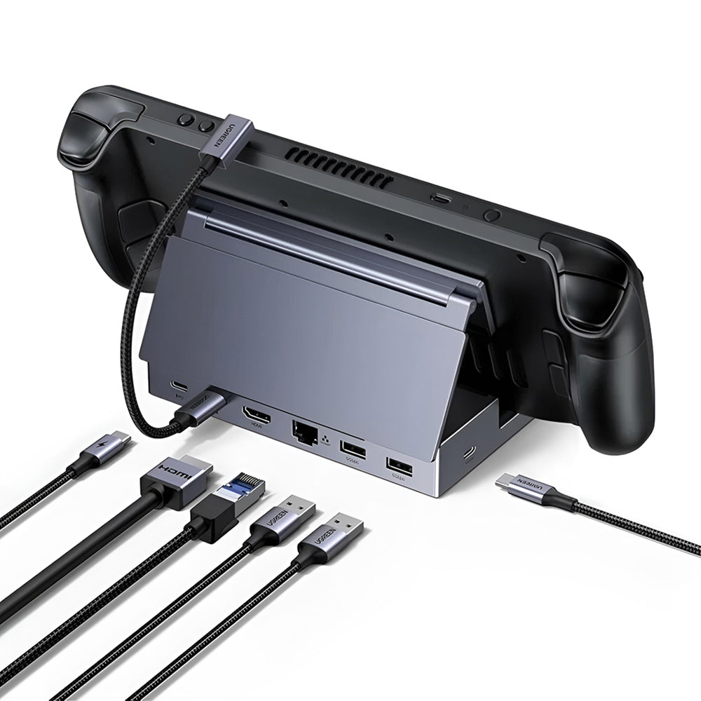 Hub Ugreen (75126), USB-C HDMI 4K RJ45, 2x USB-C 2x USB, Gri