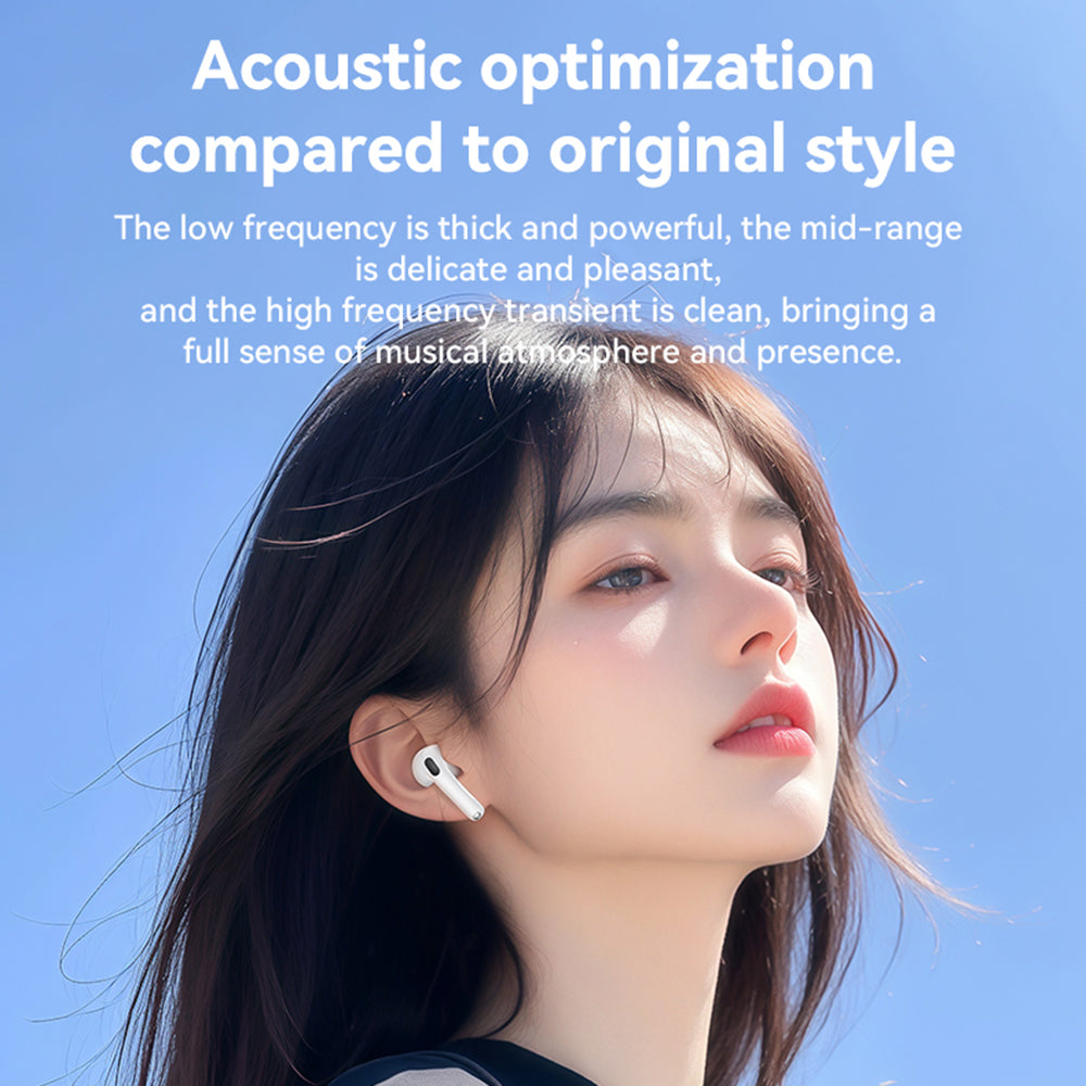 Casti Yesido (TWS32), with ANC, Microphone, Bluetooth 5.4, Half-In-ear Design, 300mAh, Alb