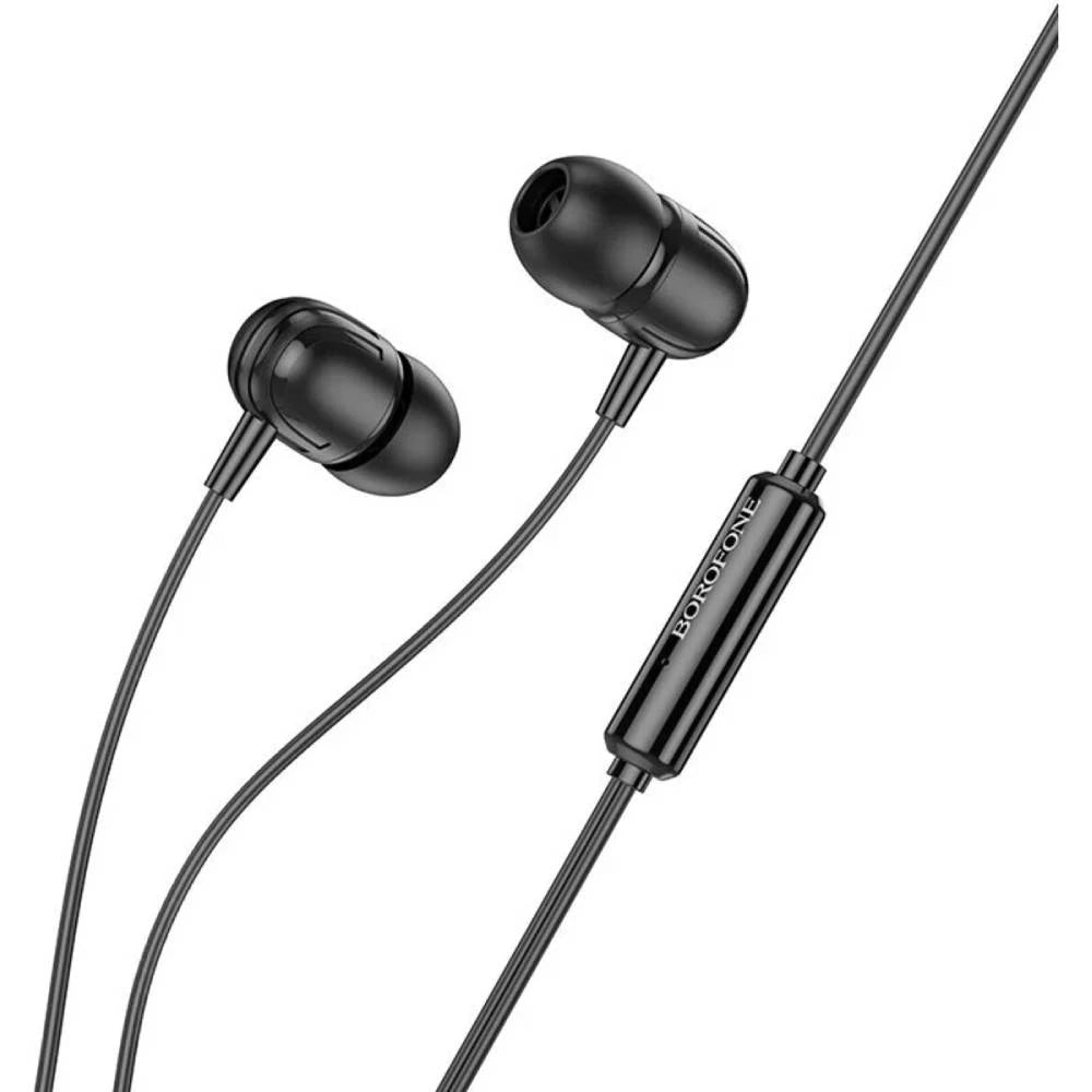 Casti Borofone Wired Earphones Delicious (BM77), Type-C, with Microphone, Stereo Bass, Hi-Fi Audio, Universal, 1.2m, Negru