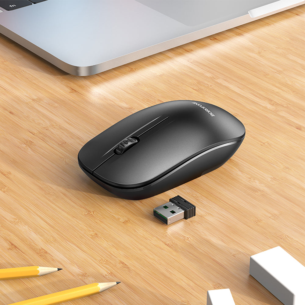 Mouse Borofone Planet (BG14), 2.4Ghz 1000DPI, Alb