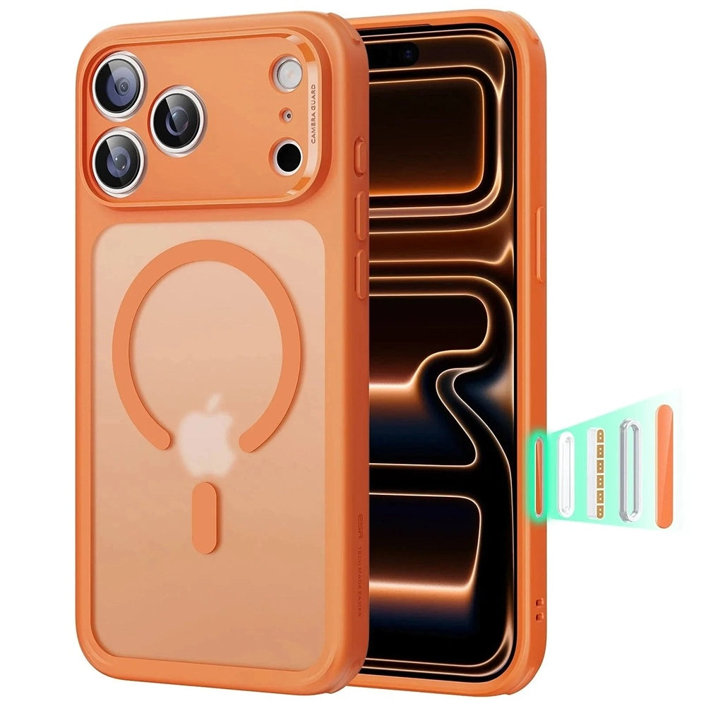 Husa de protectie ESR Classic Hybrid HaloLock compatibil cu iPhone 17 Pro, Frosted Orange