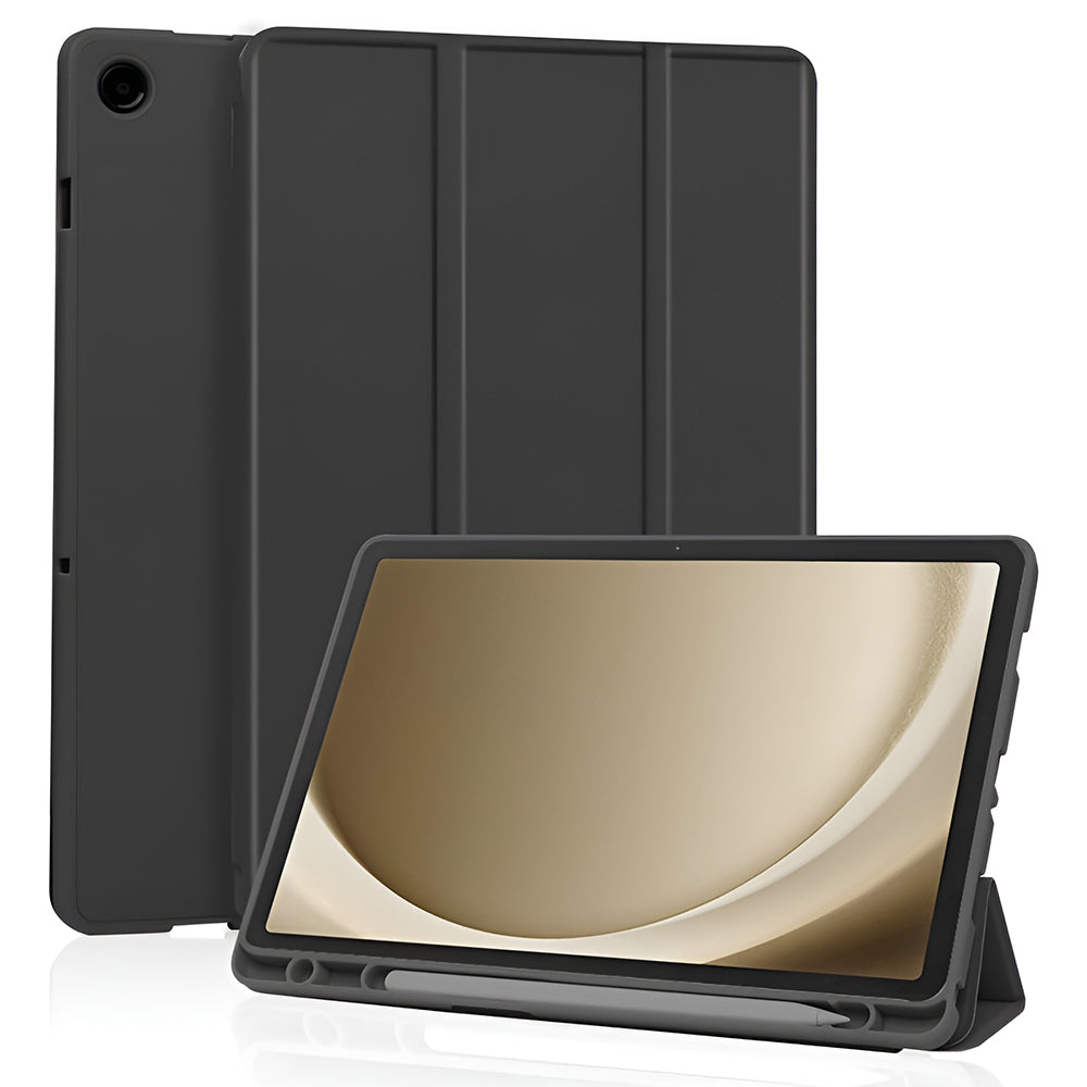 Husa de protectie tableta Techsuit Flex Trifold (with Pencil Holder) compatibil cu Samsung Galaxy Tab A11 Plus / A9 Plus, Negru