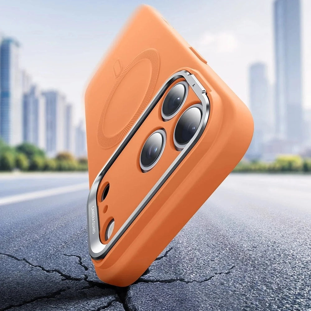 Husa de protectie ESR Cloud Soft HaloLock Kickstand compatibil cu iPhone 17 Pro Max, Portocaliu