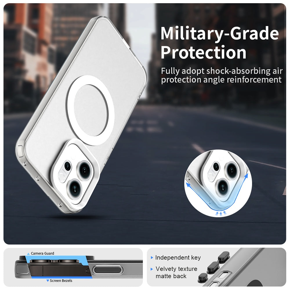 Husa de protectie Techsuit CandyCase MagSafe compatibil cu Oppo Reno14, Alb