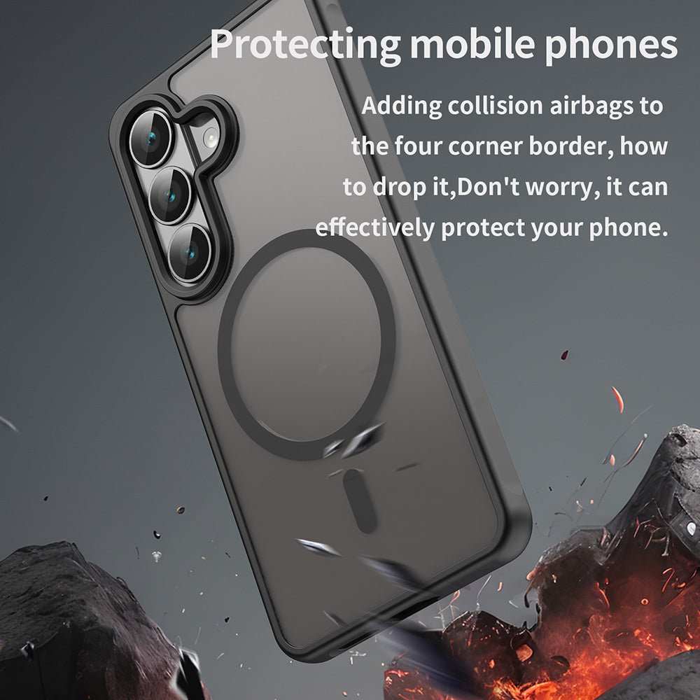 Husa de protectie Techsuit HaloFrost II MagSafe compatibil cu Samsung Galaxy S26, Negru