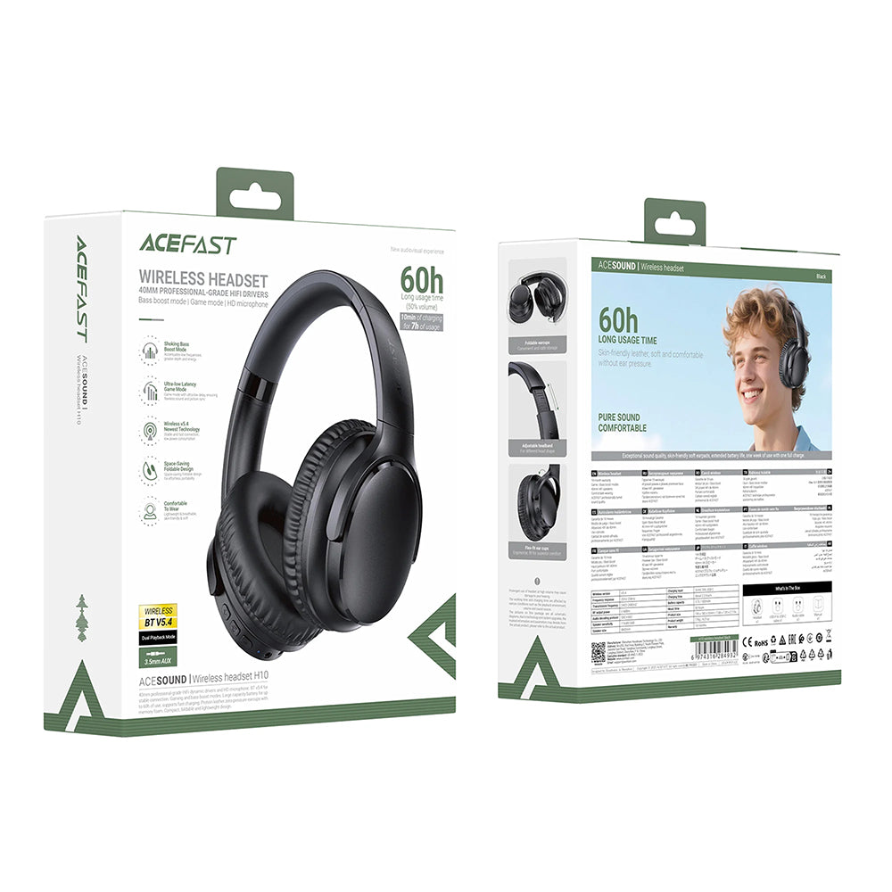 Casti Bluetooth 5.4 Acefast (H10), Waterproof, Negru