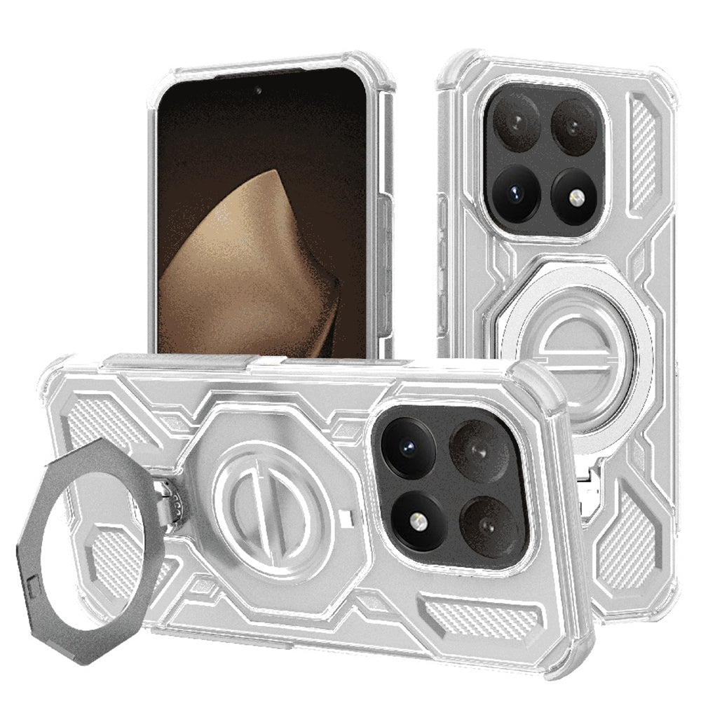 Husa de protectie Techsuit Carbon Shield PRO compatibil cu Xiaomi 15T, Alb Transparent