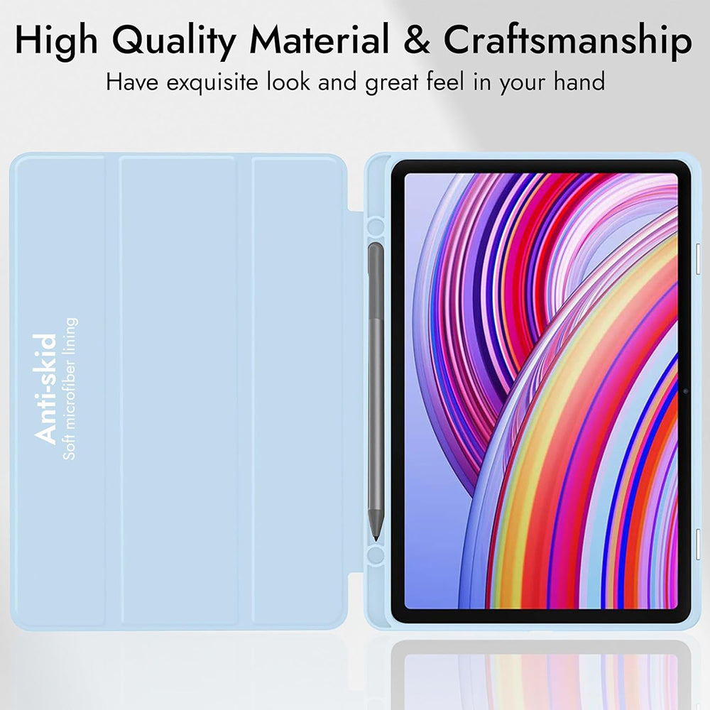 Husa de protectie tableta Techsuit Flex Trifold (with Pencil Holder) compatibil cu Xiaomi Redmi Pad 2 Pro, Matcha Green