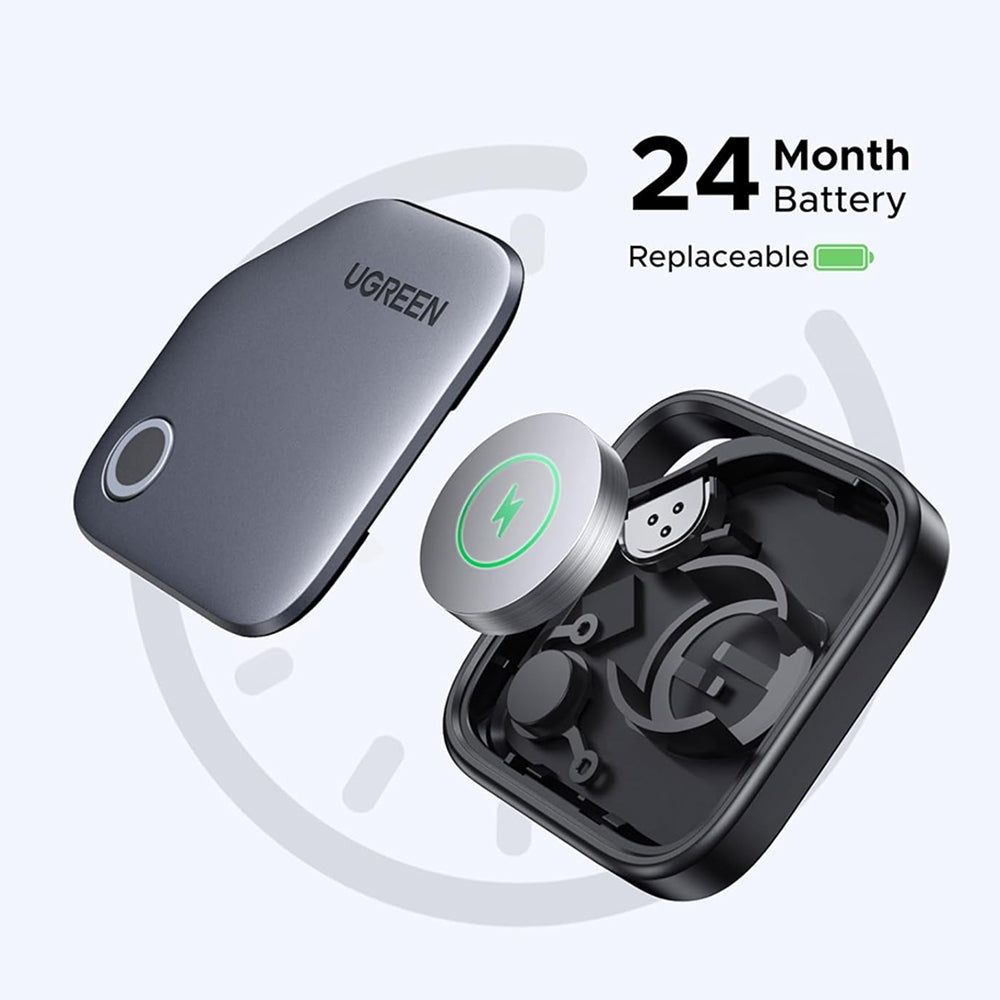 Gadget Ugreen Smart Tracker CM816 (45297), Compatible with Apple Find My (iOS Only), Bluetooth 5.0, 225mAh, Gri